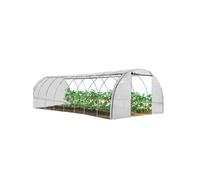 IDMARKET Serre tunnel de jardin 4 saisons 24M² blanche gamme maraîchère DES ANDES 8x3M