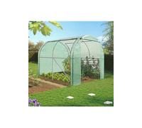 Serre tunnel de jardin 4 saisons 6M² verte gamme maraichère ROMA 2x3M