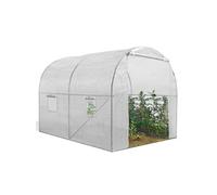 Serre tunnel de jardin 6M² blanche gamme maraîchère ROMA 2x3M