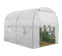 IDMarket - Serre Tunnel de Jardin 6M² Blanche Gamme maraîchère Roma 2x3M