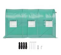 Serre Tunnel - DUOKU - VV-TG-1577GREEN - 3,7 x 2,1 x 2,1 m - Acier Galvanisé - Portable pour Plantes