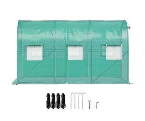 Serre Tunnel - DUOKU - VV-TG-1577GREEN - 3,7 x 2,1 x 2,1 m - Acier Galvanisé - Portable pour Plantes