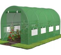 SERRE TUNNEL EN PLASTIQUE 4 x 2,5 m 10 m² PROTECTION UV VERTE