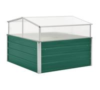 vidaXL Serre verte 100x100x77 cm Acier galvanisé
