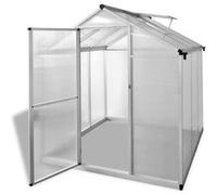 Serre - vidaXL - 3,46 m² - Aluminium renforcé - Résistante aux UV - Isolation thermique Gris G