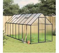 Serre - vidaXL - Cadre de base - Aluminium - Anthracite - 445x169x195 cm