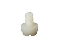 Serrer la vis à la main Lot de 10 vis moletées à tête fendue, transparentes/blanches/noires, M6/M8, compactes, en acrylique/nylon PA66, for l'électronique(White,M8x30mm)