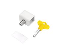 Serrez le limiteur de fenêtre, trou unique blanc | Limiteur de fenêtre matériel, pince sans perçage limiteur en acier pour le contrôle de l'ouverture et la ventilation à la