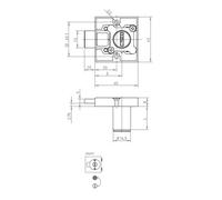 Serrure 1 point droite + 2 clés OJMAR - 385716.222NI