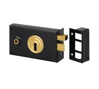 Serrure 1 point en applique à clé à 4 gorges pêne dormant haut de 40 mm Gauche - METALUX - FF09232070
