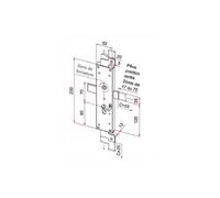 Serrure 3 points en applique - TIRARD - CE112104 - acier zingué blanc - pêne court 3ᵉ point - 230x53x13 mm