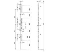 Iseo Serrure 3 points Multiblindo Inox – pêne réversible