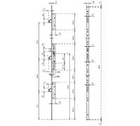 Serrure 3 points Multiblindo Inox ISEO pêne réversible