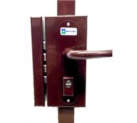 Serrure 3 points Série 468 profil europeen coloris marron A2P* gauche - MOTTURA - 38468VGMXA2P Noir G