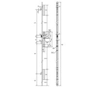 Serrure à 3 points TF3 relevage pêne dormant longueur 36 mm STREMLER 6570.36.0C