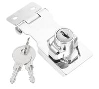 Serrure à Boucle pour Armoire, Verrou rgenté 2,5 Pouces | Alliage de Zinc, Installation Simple, Usage sur Meuble, Vitrine ou Porte, Sécurité Discrète