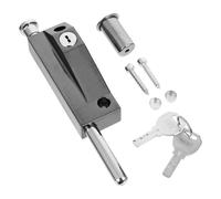 Serrure à boulon de porte en alliage de zinc | Paquet de 2 en alliage de zinc multicolore for portes coulissantes de placard en verre de patio en bois : sécurité(Black)