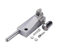 Serrure à boulon de porte en alliage de zinc | Paquet de 2 en alliage de zinc multicolore for portes coulissantes de placard en verre de patio en bois : sécurité(Silver)