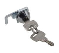 Serrure à came en alliage de zinc avec clip rapide pour tiroir-caisse, armoire en métal, boîte de vol et terminal POS, design de codage sécurisé, argent, 32 x 21,5 mm