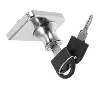 Serrure à Clé pour Vitrine Coulissante en Verre, Acier Inoxydable | Écart 38mm, Mécanisme Coulissant Sécurisé, Argenté, pour Glacières, Vitrines et Commerces