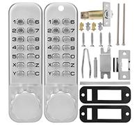 Serrure à Code Mécanique Chiffres de sécurité de Porte MiNi Serrure Codée par Mot de Passe pour Intérieur Extérieur en Alliage de Zinc Argent,Serrures et accessoires