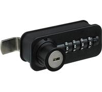 Serrure à combinaison Hettich avec pêne - Code fixe : serrure d'armoire à code fixe et permanent, à droite, acier/tôle d'acier noir