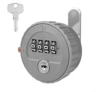 Serrure à combinaison numérique pour tiroirs et armoires avec code programmable par l'utilisateur et clé mécanique de secours pour un fonctionnement constant (30 mm gris)