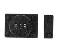 Serrure à Combinaison pour Porte D'armoire, Loquet Noir sans Perçage | Alliage de Zinc, Mécanisme Pression Coulissant, Installation Rapide pour Portes Intérieures Anciennes, Logements Locatifs