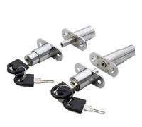 Serrure à cylindre à came en alliage de Zinc, 23/32mm, boulon de porte à languette avec clé, 1 pièce(32mm-Open Type)