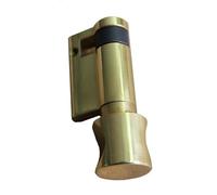 serrure à cylindre euro à pouce tournant, Serrure de porte standard en Bronze de 45mm, demi-cylindre, bouton d'ouverture simple, for salle de bain. Cylindres de serrure