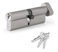 Serrure à cylindre européen 40T/50 chromée,serrure à barillet pour porte européenne avec 3 clés,serrure de porte anti-choc