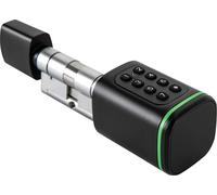 Serrure à cylindre intelligente - Serrure électronique - Déverrouillage par code PIN - Cylindre de 60 mm - Alliage d'aluminium - Pour portes d'une épaisseur de 3,6 à 4,6 cm - Noir