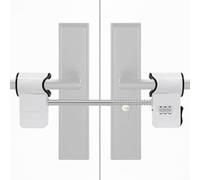 Serrure à double porte sans perçage 260 mm en alliage de zinc | Code à 3 chiffres, corps en alliage de zinc, résistant aux rayures, pour portes doubles, résistant aux intempéries