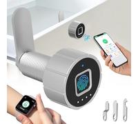 Serrure à empreintes digitales Eseesmart - Serrure de boîte aux lettres avec empreinte digitale par application - Serrure électronique pour armoire avec 3 languettes de fermeture - Serrure de tiroir -