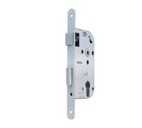 BRICARD Serrure à encastrer réversible à cylindre - axe 40 mm - bouts ronds - galvanisée - NF
