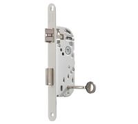Serrure à encastrer NF VACHETTE clé L, axe 40 mm , réversible, blanc
