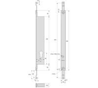 Assa Abloy Serrure à larder STREMLER 2271.41.TI24 - 2 points à engrenage 41 mm pour tringe plate