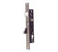 TESA 2210 Serrure à encastrer pour profilés métalliques, axe 25 mm, finition noir nickelé mat, pêne réversible