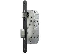Serrure à larder D453 à condamnation axe 50 mm bout rond finition noir sans gâche VACHETTE 22692000