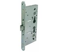 TESA Serrure coupe-feu CF50, têtière zinguée, entraxe 65 mm, entraxe des axes 72 mm, non anti-panique, pour portes métalliques coupe-feu
