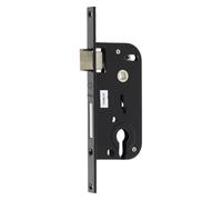 JPM Serrure à larder 218300-01-1J Axe 40 mm Finition noire Têtière 230x20 mm