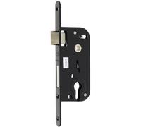 Serrure à larder axe 40 mm - 1 point - Bouts ronds sans cylindre - droite