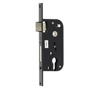 Serrure à larder MULTIBAT à profil européen axe 40mm finition noir à bout carré sans gâche - - 218300-01-1J