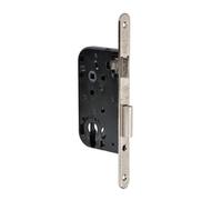 Serrure à larder MULTIBAT à profil européen axe 50 mm finition nickelé à bout rond sans gâche réversible JPM 210000-06-1J