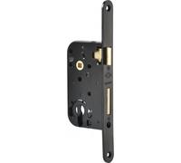 Serrure à larder Multibat axe 50 mm - têtière bouts ronds - réversible - larg 25 - noir JPM