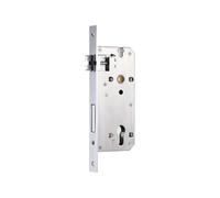 Serrure à mortaiser à pêne dormant, Boîtier de serrure à profil Mortice Sashlock 8550 avec gâche for portes en bois de 35 à 50 mm, multicolore(Chrome-85mm)