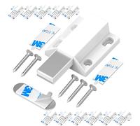 Serrure à Pression Magnétique sans Clous Tonitrui Push Open Magnetic Touch Lock Porte de Cuisine Push Open Lock Porte d'armoire de Fermeture et d'éjection de La Serrure(Blanc 12 Pièces)