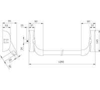 Serrure anti panique CF IDEA 1 point à pêne lateral finition noir - ISEO - 9411113554A
