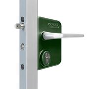 Serrure portail battant à cylindre pour profil 40 à 60 mm - LAKQ 40 vert LOCINOX