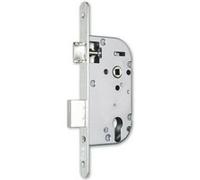 Serrure axe 50 NF Métalux clé L gauche sans gâche réversible - aspect inox - EURO-ELZETT - G838E2D7K4L ROZ